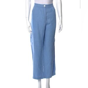 PALOMA WOOL Light Blue Linen Wide Leg Pants